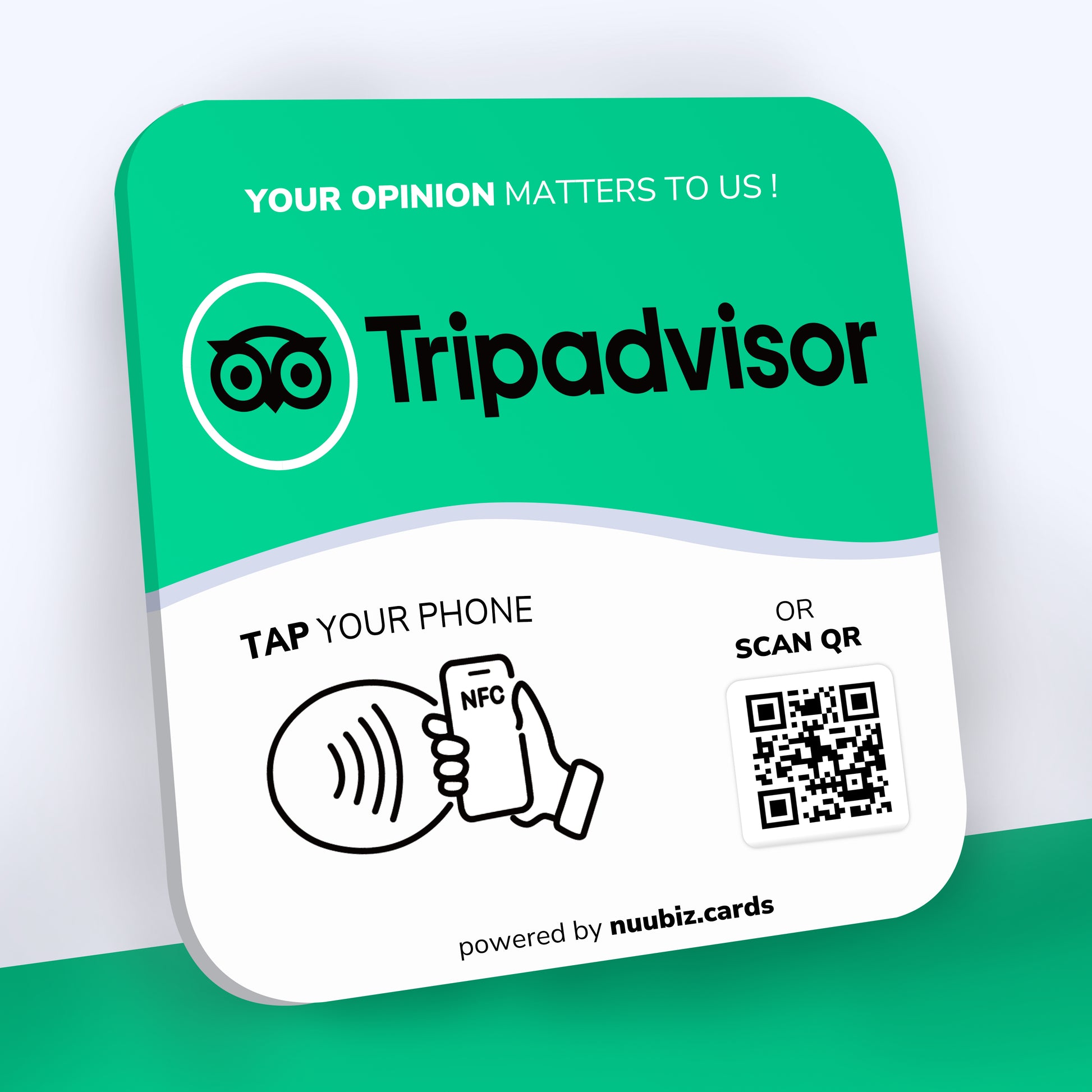 Plate-Tripadvisor Reviews - Nuubiz NFC card