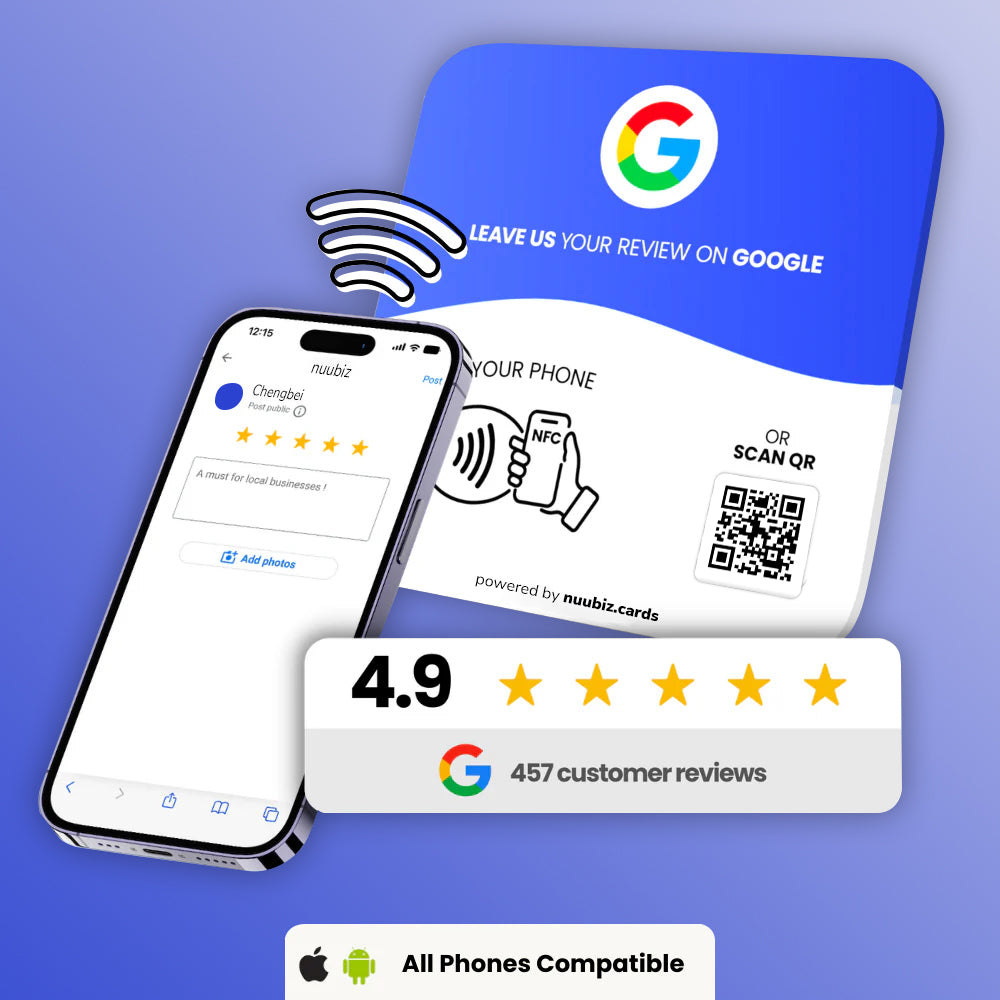 Plate - Google Reviews - Nuubiz NFC card